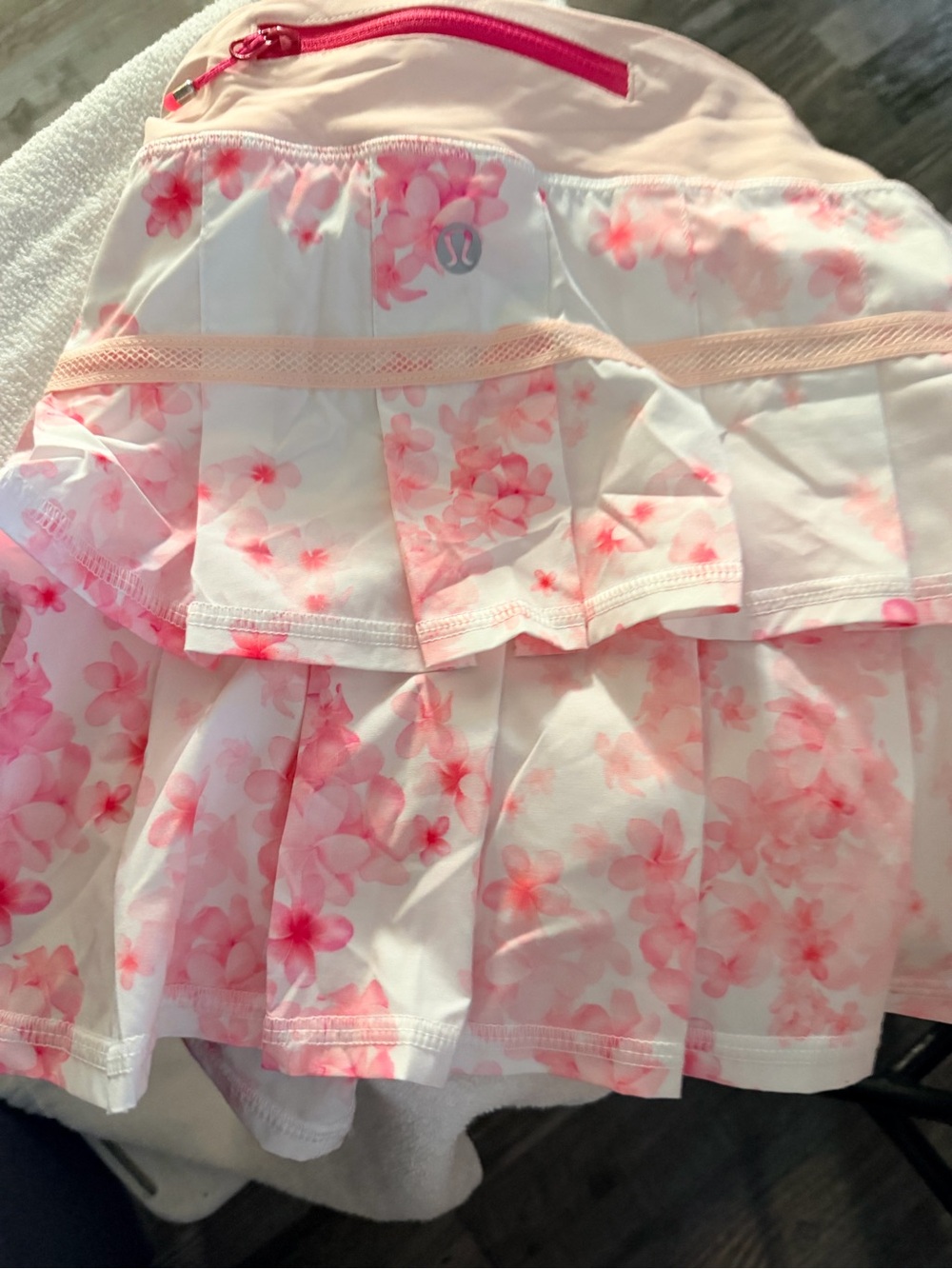 lululemon athletica Pink Floral Tiered Tennis Skort